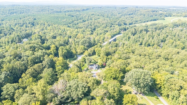 1038 Valencia Dr, Huddleston, VA 24101 - aerial overview of property's location featuring a heavily wooded area