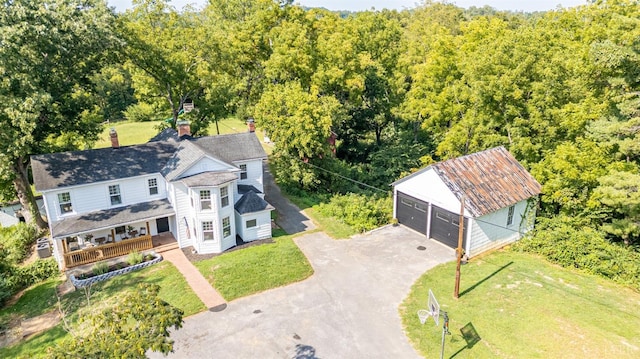 1038 Valencia Dr, Huddleston, VA 24101 - view from above of property with a forest