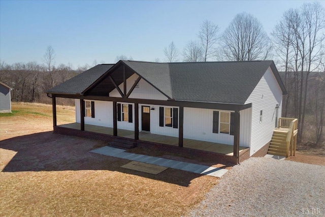 2802 Liberty Chapel Rd, Appomattox, VA 24522 - view of front of property featuring covered porch and a shingled roof