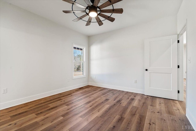 2802 Liberty Chapel Rd, Appomattox, VA 24522 - unfurnished room with ceiling fan, wood finished floors, and baseboards
