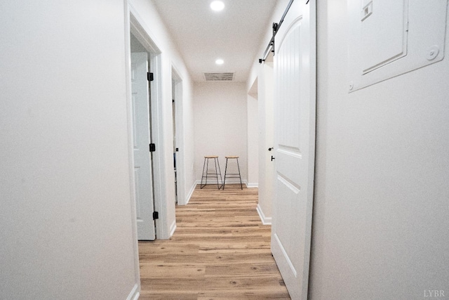 1582 Venturous Trl, Goode, VA 24556 - corridor featuring light wood-type flooring, recessed lighting, baseboards, and visible vents