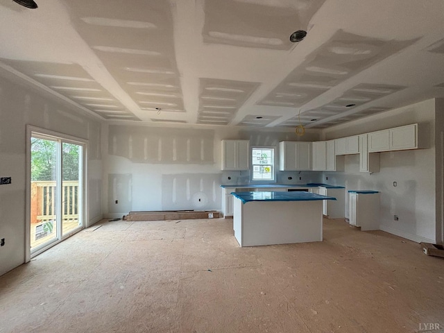 4 Live Oak Dr, Forest, VA 24551 - kitchen with white cabinetry, a center island, and plenty of natural light