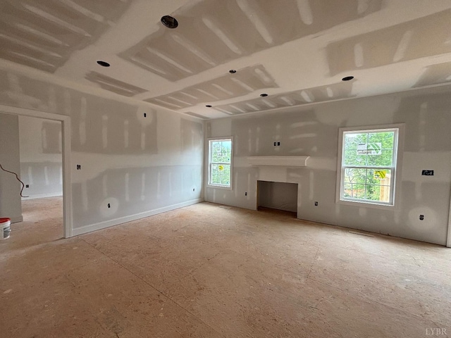4 Live Oak Dr, Forest, VA 24551 - unfurnished living room featuring a fireplace