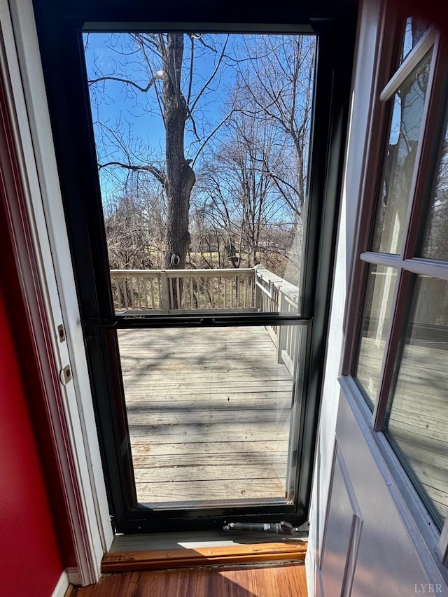 2809 Herbert St, Lynchburg, VA 24501 - doorway to outside with baseboards