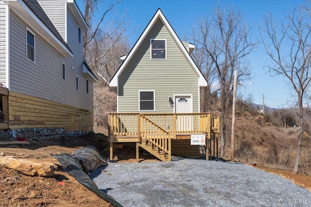 119 Ves Rd, Lynchburg, VA 24503 - rear view of property with a deck