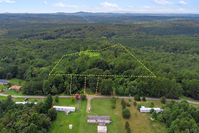 550 Mitchell Rd, Axton, VA 24054 - drone / aerial view featuring a mountain view and a wooded view