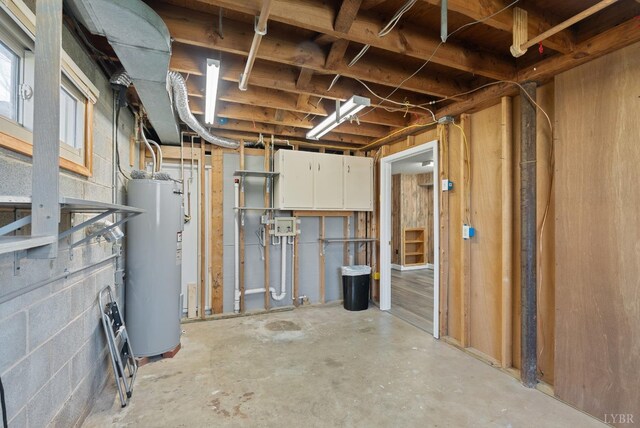 337 Virginia Ave, Appomattox, VA 24522 - unfinished basement with electric water heater
