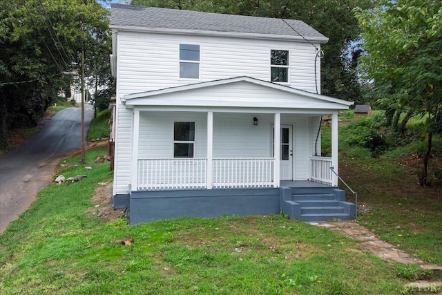 623 Monroe St, Lynchburg, VA 24504 - view of front of property featuring a porch and a front lawn
