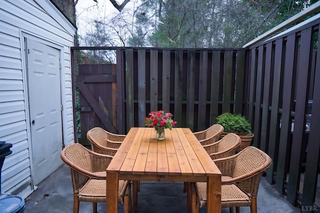1417 Tunbridge Rd, Lynchburg, VA 24501 - view of patio with outdoor dining space and a gate