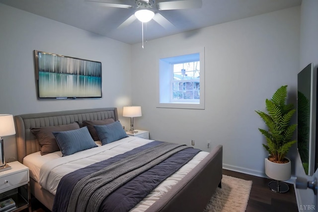 1417 Tunbridge Rd, Lynchburg, VA 24501 - bedroom with wood finished floors and a ceiling fan