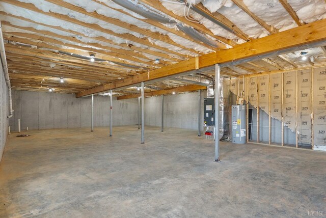 2135 Bellevue Rd, Forest, VA 24551 - unfinished below grade area featuring water heater and heating unit
