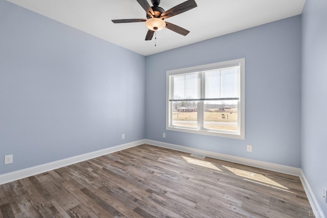 2135 Bellevue Rd, Forest, VA 24551 - spare room featuring wood finished floors and ceiling fan