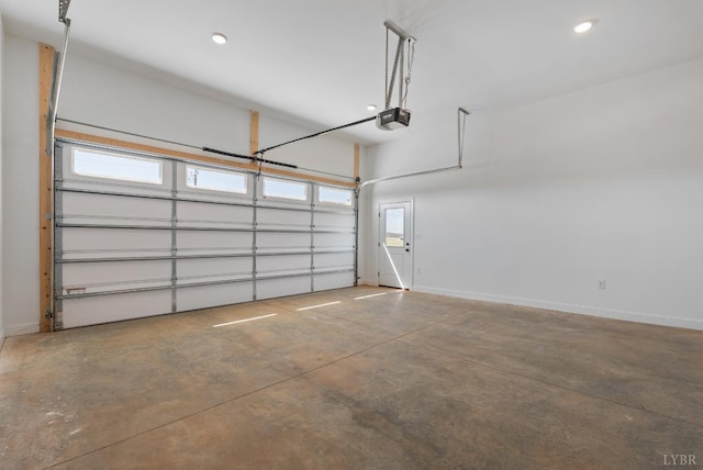2135 Bellevue Rd, Forest, VA 24551 - garage featuring a garage door opener and recessed lighting