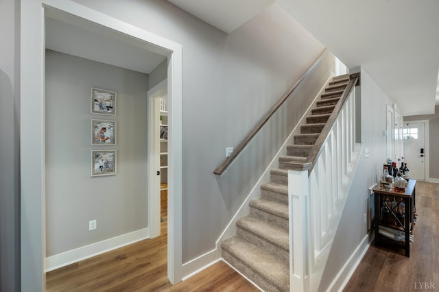 706 Elmwood Ave, Lynchburg, VA 24503 - stairs featuring baseboards and wood finished floors