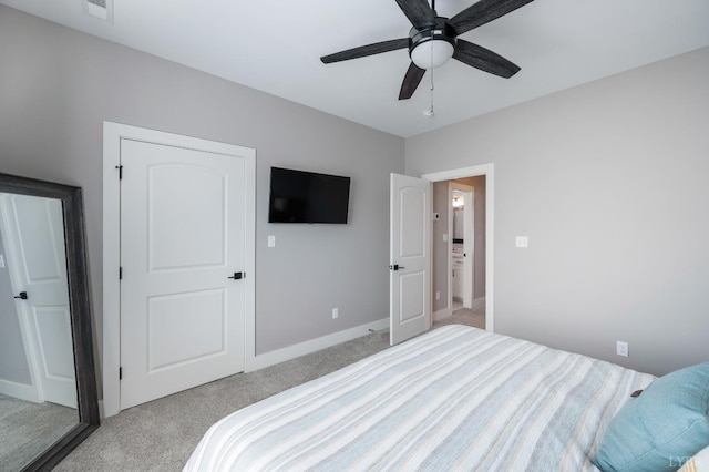 706 Elmwood Ave, Lynchburg, VA 24503 - bedroom featuring carpet, visible vents, baseboards, and a ceiling fan