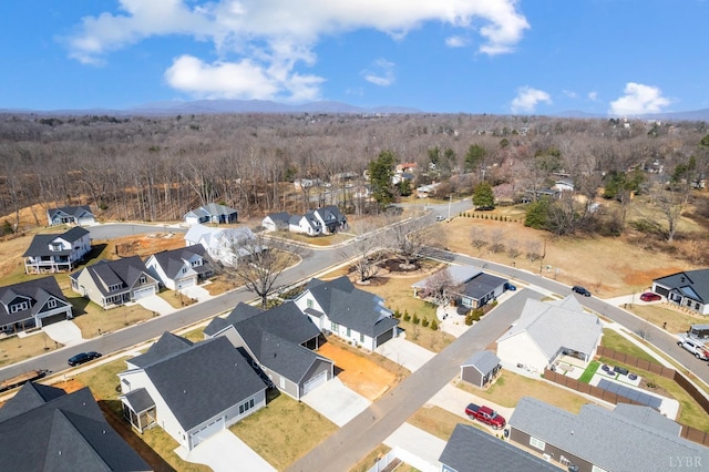 706 Elmwood Ave, Lynchburg, VA 24503 - birds eye view of property with a forest view, a mountain view, and a residential view