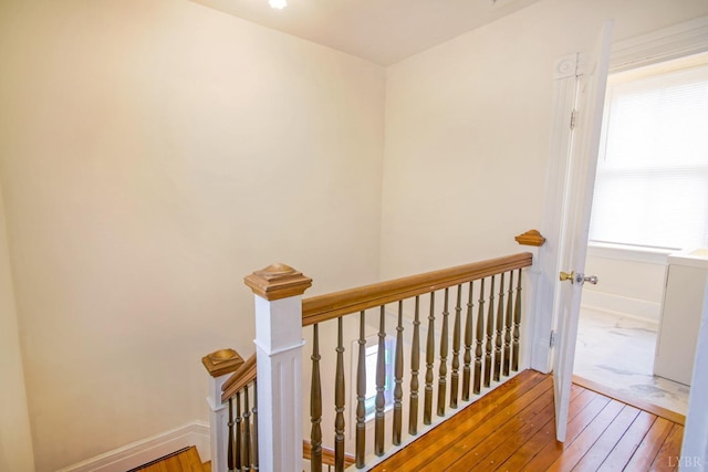 226 Denver Ave, Lynchburg, VA 24503 - stairway with baseboards and hardwood / wood-style flooring