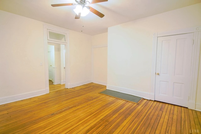 226 Denver Ave, Lynchburg, VA 24503 - spare room with a ceiling fan, baseboards, and light wood-style flooring