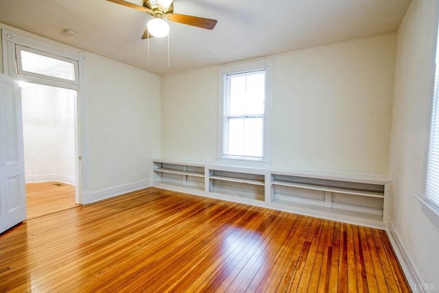 226 Denver Ave, Lynchburg, VA 24503 - empty room with ceiling fan, hardwood / wood-style flooring, and baseboards