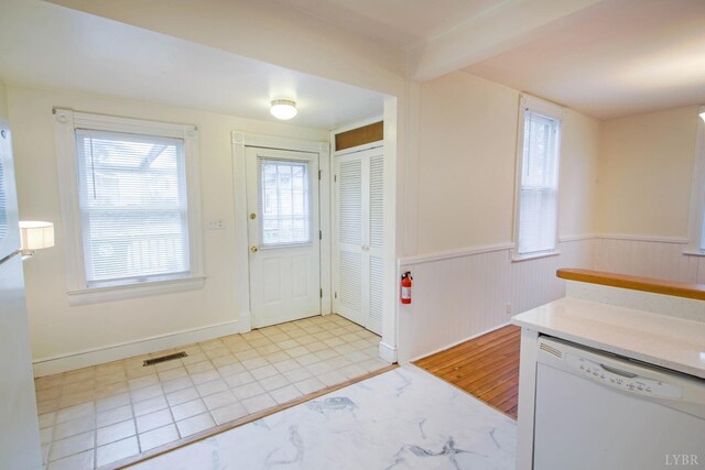 226 Denver Ave, Lynchburg, VA 24503 - entryway with wainscoting, visible vents, and plenty of natural light