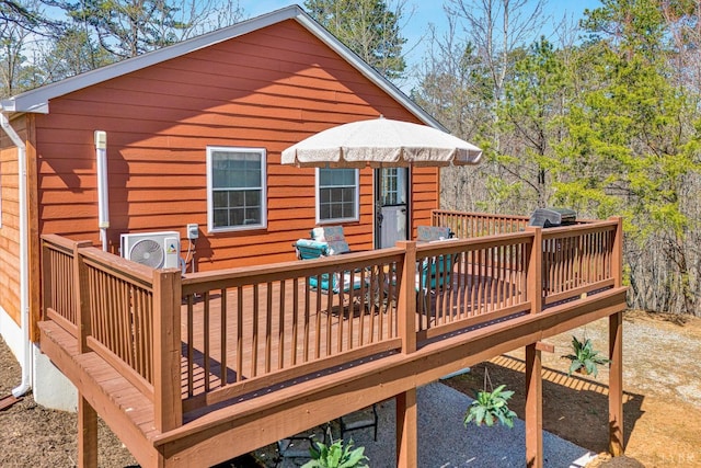 6892 Tolers Ferry Rd, Huddleston, VA 24104 - wooden deck with ac unit