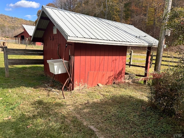 506 Peters Hollow Rd, Monroe, VA 24574 - view of outdoor structure with an outbuilding and fence