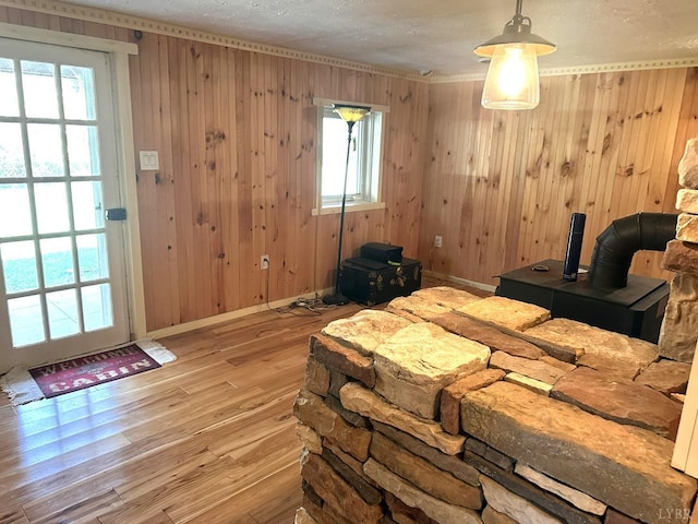 506 Peters Hollow Rd, Monroe, VA 24574 - bedroom with a textured ceiling, baseboards, and wood finished floors