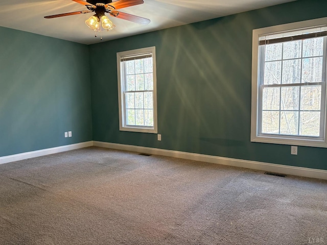 2009 Lakeside Dr Unit 302, Lynchburg, VA 24502 - carpeted empty room featuring baseboards and ceiling fan