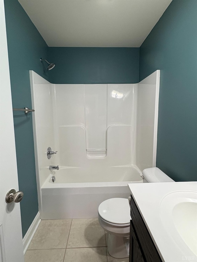 2009 Lakeside Dr Unit 302, Lynchburg, VA 24502 - bathroom featuring toilet, tile patterned flooring, vanity,  shower combination, and baseboards