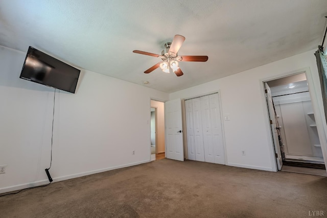 1553 Old Stage Rd, Amherst, VA 24521 - unfurnished bedroom with carpet floors, a ceiling fan, and a closet