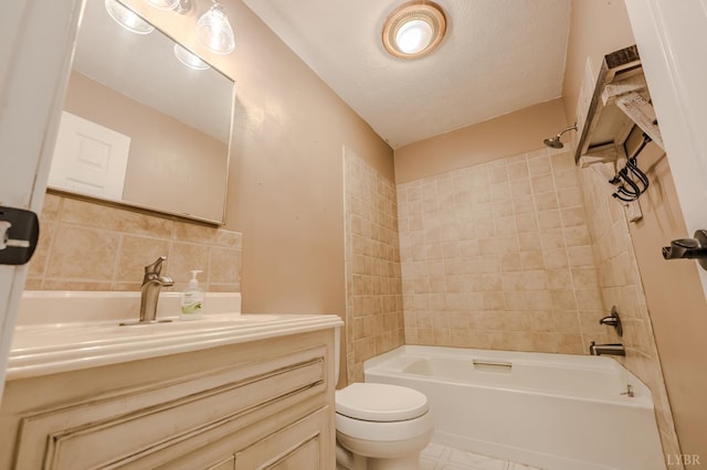 1553 Old Stage Rd, Amherst, VA 24521 - bathroom with vanity, tub / shower combination, and backsplash