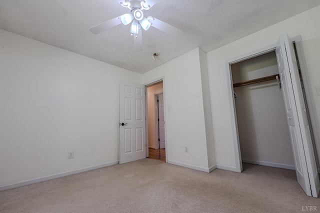 1553 Old Stage Rd, Amherst, VA 24521 - unfurnished bedroom with light carpet, a ceiling fan, and a closet