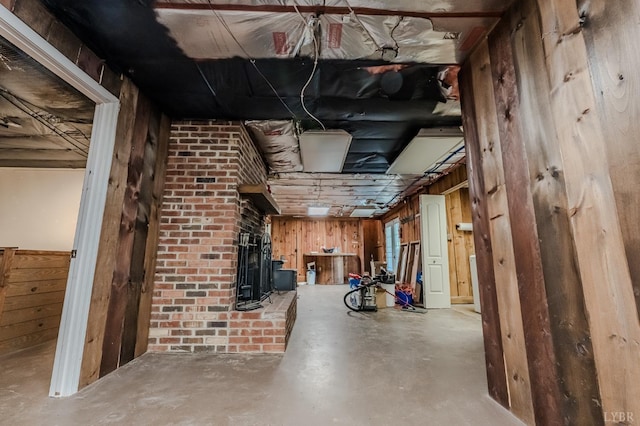 1553 Old Stage Rd, Amherst, VA 24521 - unfinished basement with wooden walls