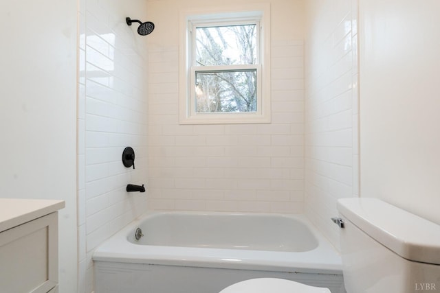 206 Caroline Ave, Brookneal, VA 24528 - full bath with toilet, vanity, and shower / bathtub combination