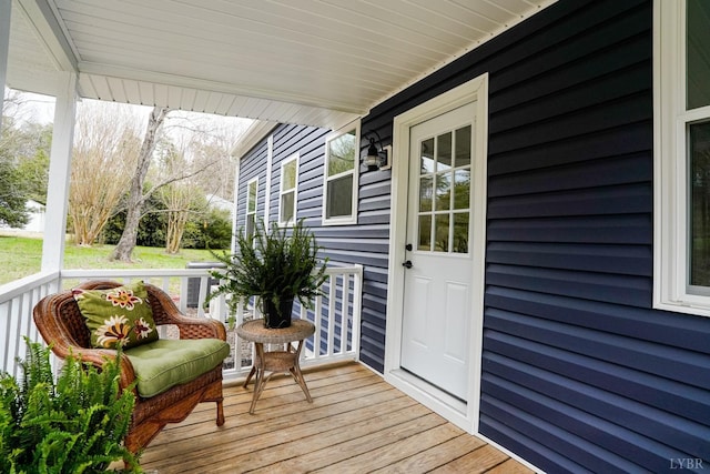 206 Caroline Ave, Brookneal, VA 24528 - view of wooden porch