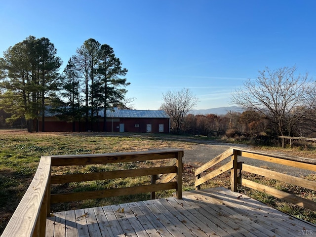 1358 S Coolwell Rd, Madison Heights, VA 24572 - deck with a mountain view and driveway