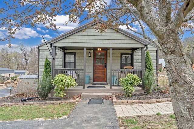 3554 Leffel Rd, Roanoke, VA 24018 - shotgun-style home with covered porch
