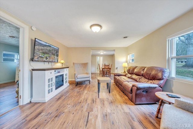 3554 Leffel Rd, Roanoke, VA 24018 - living area with wood finished floors and baseboards