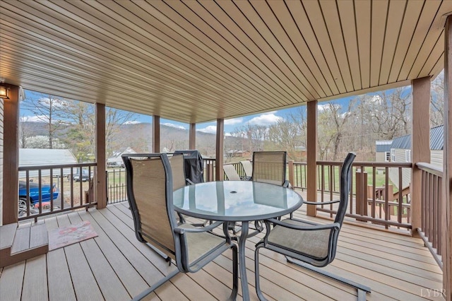 3554 Leffel Rd, Roanoke, VA 24018 - deck with outdoor dining area