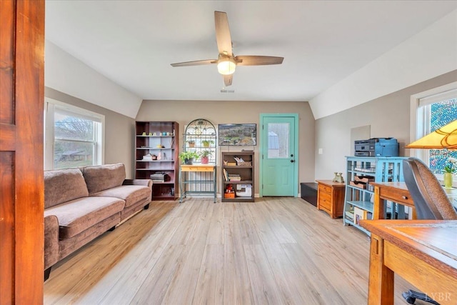 3554 Leffel Rd, Roanoke, VA 24018 - office with light wood-type flooring and ceiling fan