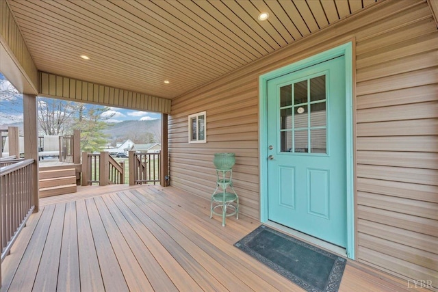 3554 Leffel Rd, Roanoke, VA 24018 - deck featuring a mountain view