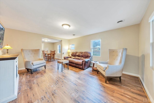 3554 Leffel Rd, Roanoke, VA 24018 - living room featuring light wood finished floors and baseboards