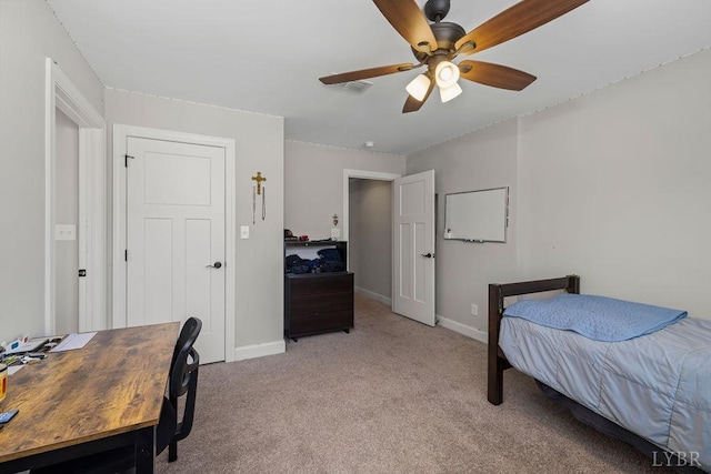 1055 Tori Ct, Forest, VA 24551 - bedroom with light colored carpet, baseboards, and ceiling fan