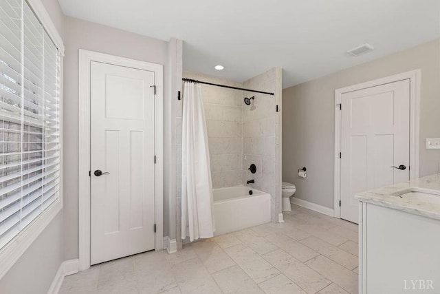 1055 Tori Ct, Forest, VA 24551 - full bath with toilet, baseboards, shower / tub combo, and vanity