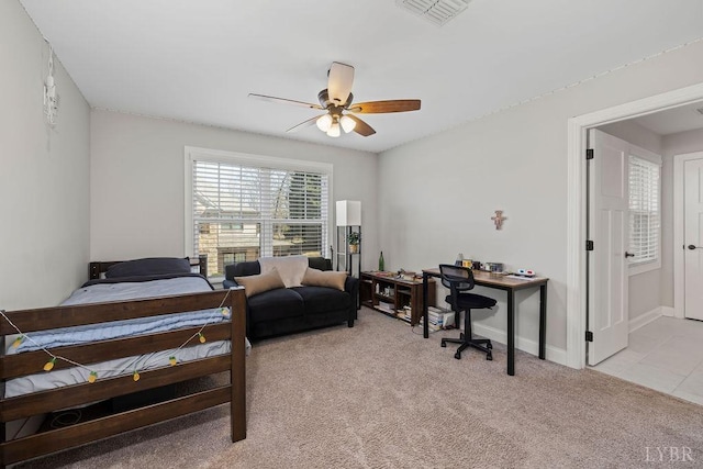 1055 Tori Ct, Forest, VA 24551 - bedroom featuring carpet floors, baseboards, ceiling fan, and a desk