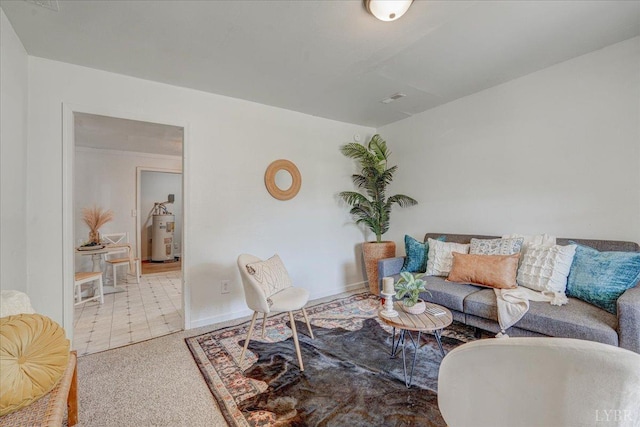 111 Willow St, Lynchburg, VA 24503 - carpeted living room with water heater
