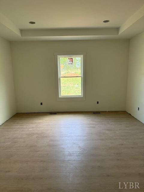 2116 Lime Plant Rd, Appomattox, VA 24522 - unfurnished room with a tray ceiling and light wood finished floors