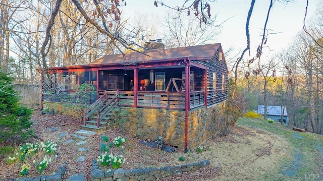 3510 Bear Creek Rd, Rustburg, VA 24588 - view of outbuilding with covered porch and stairs