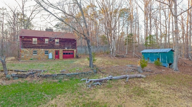 3510 Bear Creek Rd, Rustburg, VA 24588 - view of yard with an outdoor structure and a garage