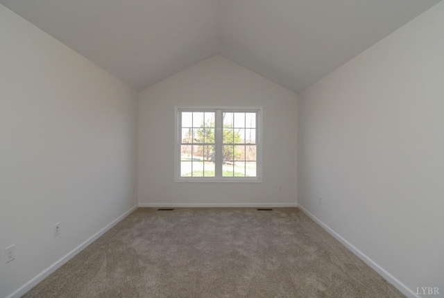 268 Oak Spring Ln, Madison Heights, VA 24572 - carpeted spare room featuring lofted ceiling and baseboards